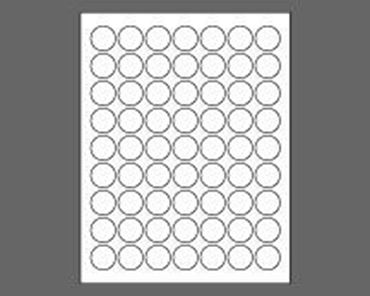 1" Circle Laser Labels, White