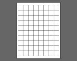 Picture of 1" X 1" Laser Labels, White, 80/Sheet