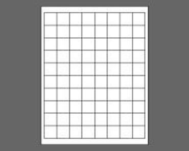 Picture of 1" X 1" Laser Labels, White, 80/Sheet