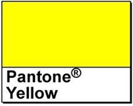 Picture of 1" Circle Thermal Transfer Labels, Pantone® Yellow, 3" Core