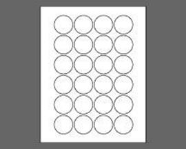 Picture of 1-1/2" Circle Laser Labels, White, 24/Sheet