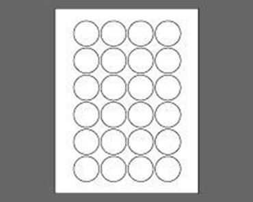 Picture of 1-1/2" Circle Laser Labels, White, 24/Sheet