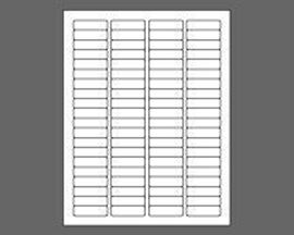 Picture of 1-3/4" X 1/2" Laser Labels, White, 80/Sheet