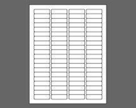 Picture of 1-3/4" X 1/2" Laser Labels, White, 80/Sheet (SHIPS FROM AZ)