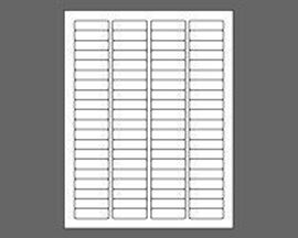 Picture of 1-3/4" X 1/2" Laser Labels, White, 80/Sheet (SHIPS FROM CA)