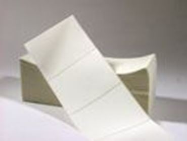 Picture of 6" X 4" Thermal Transfer Labels, White, Fanfolded