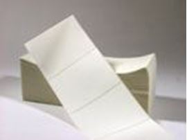 Picture of 6.5" X 4" Thermal Transfer Labels, White, Fanfolded