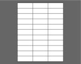 Picture of 2.833" X 1" Laser Labels, White, 33/Sheet