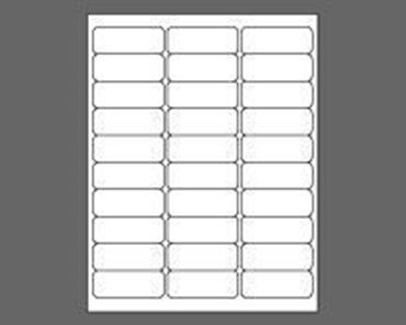 Picture of 2-5/8" X 1" Laser Labels, White, 30/Sheet