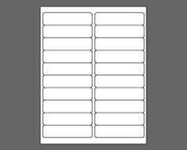 Picture of 4" X 1" Laser Labels, White, 20/Sheet