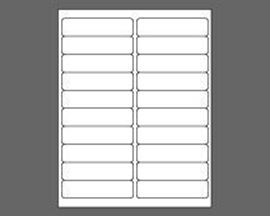 Picture of 4" X 1" Laser Labels, White, 20/Sheet