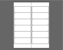 Picture of 4" X 1-1/2" Laser Labels, White, 12/Sheet