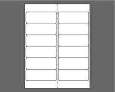 Picture of 4" X 1-1/2" Laser Labels, White, 12/Sheet