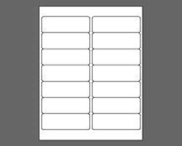 Picture of 4" X 1-1/3" Laser Labels, White, 14/Sheet