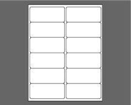 Picture of 4" X 1-3/4" Laser Labels, White, 12/Sheet