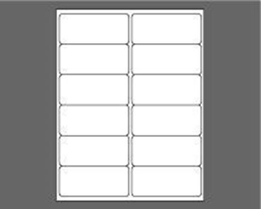 Picture of 4" X 1-3/4" Laser Labels, White, 12/Sheet