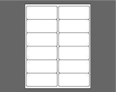Picture of 4" X 1-3/4" Laser Labels, White, 12/Sheet