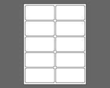 Picture of 4" X 2" Laser Labels, White Polyester, 10/Sheet