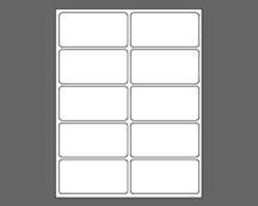 Picture of 4" X 2" Laser Labels, White, 10/Sheet