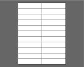 Picture of 4-1/4" X 1" Laser Labels, White, 22/Sheet