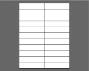 Picture of 4-1/4" X 1" Laser Labels, White, 22/Sheet