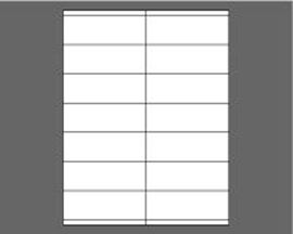 Picture of 4-1/4" X 1-1/2" Laser Labels, White, 14/Sheet
