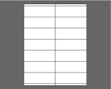 Picture of 4-1/4" X 1-1/2" Laser Labels, White, 14/Sheet