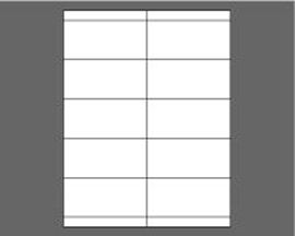 Picture of 4-1/4" X 2" Laser Labels, White, 10/Sheet