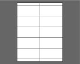 Picture of 4-1/4" X 2" Laser Labels, White, 10/Sheet