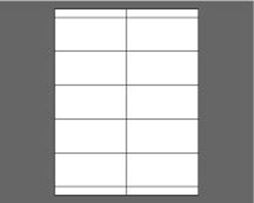 Picture of 4-1/4" X 2" Laser Labels, White, 10/Sheet