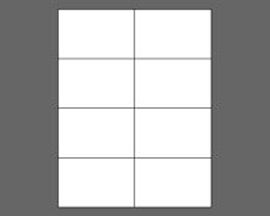 Picture of 4-1/4" X 2-3/4" Laser Labels, White, 8/Sheet
