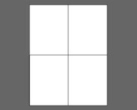 Picture of 4-1/4" X 5-1/2" Laser Labels, White, 4/Sheet