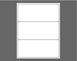 Picture of 8" X 3-1/2" Laser Labels, White, 3/Sheet (SHIPS FROM CA)