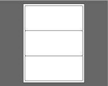 Picture of 8" X 3-1/2" Laser Labels, White, 3/Sheet (SHIPS FROM CA)