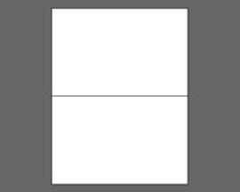 Picture of 8-1/2" X 5-1/2" Laser Labels, White, 2/Sheet