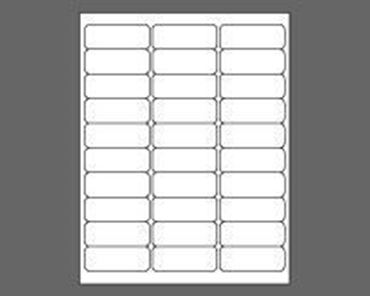 Picture of 2-5/8" X 1" Laser Labels, Clear Polyester, 30/Sheet