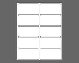 Picture of 4" X 2" Laser Labels, Clear Polyester, 10/Sheet