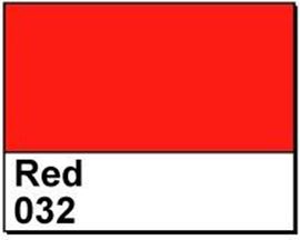 Picture of 3" X 1" Thermal Transfer Labels, Red 032, 3" Core, Perfed